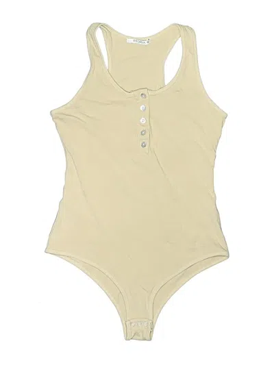 Pre-owned Reoria Bodysuit In Tan