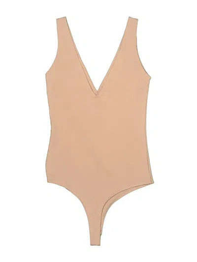 Pre-owned Reoria Bodysuit In Tan