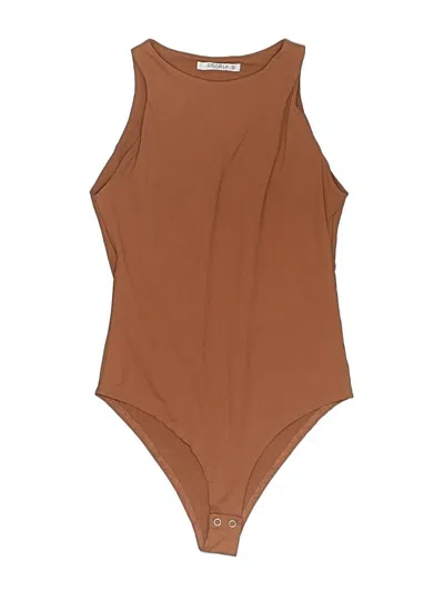 Pre-owned Reoria Bodysuit In Tan