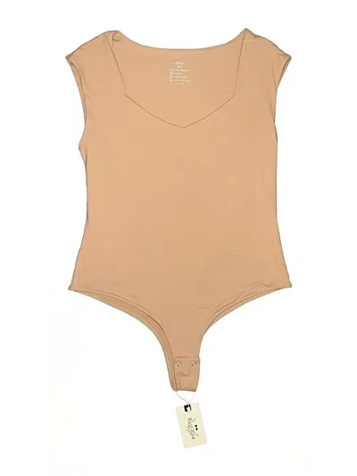 Pre-owned Reoria Bodysuit In Tan