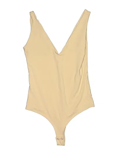 Pre-owned Reoria Bodysuit In Tan