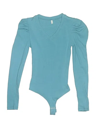 Pre-owned Reoria Bodysuit In Teal