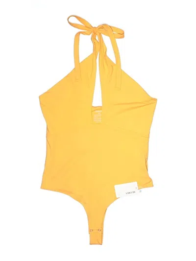 Pre-owned Reoria Bodysuit In Yellow