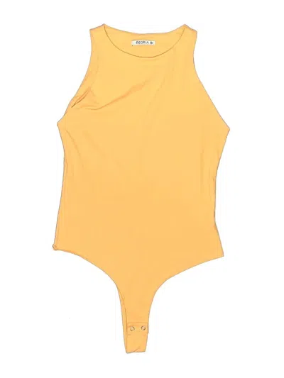 Pre-owned Reoria Bodysuit In Yellow