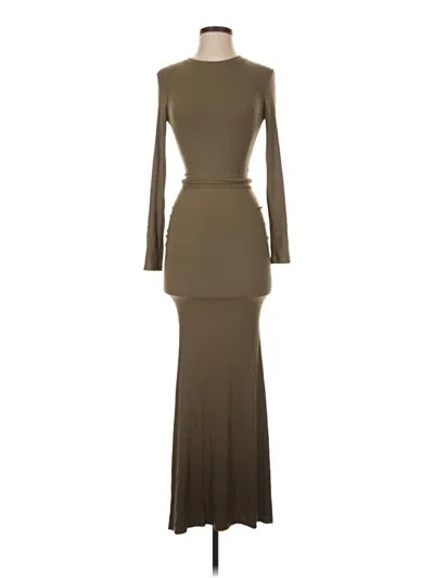 Pre-owned Reoria Casual Dress In Brown