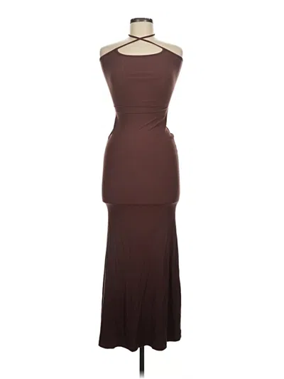 Pre-owned Reoria Cocktail Dress In Brown