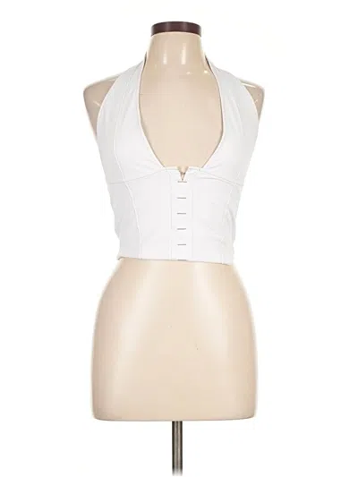 Pre-owned Reoria Halter Top White Halter Neckline Tops