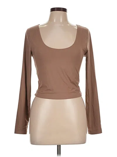 Pre-owned Reoria Long Sleeve T-shirt In Brown