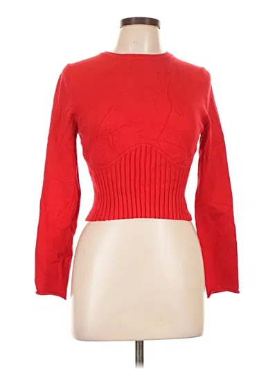 Pre-owned Reoria Long Sleeve Turtleneck In Red