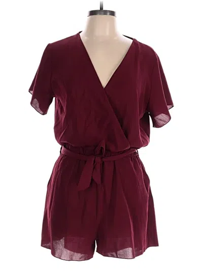 Pre-owned Reoria Romper In Burgundy