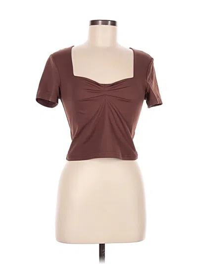Pre-owned Reoria Short Sleeve T-shirt In Brown