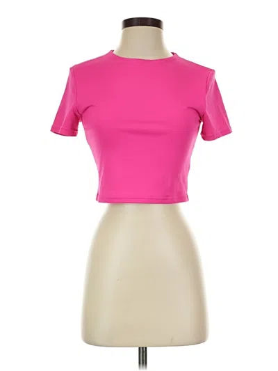 Pre-owned Reoria Short Sleeve Turtleneck In Pink