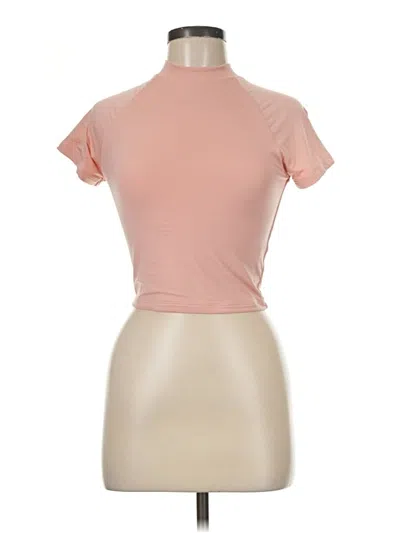 Pre-owned Reoria Short Sleeve Turtleneck In Pink