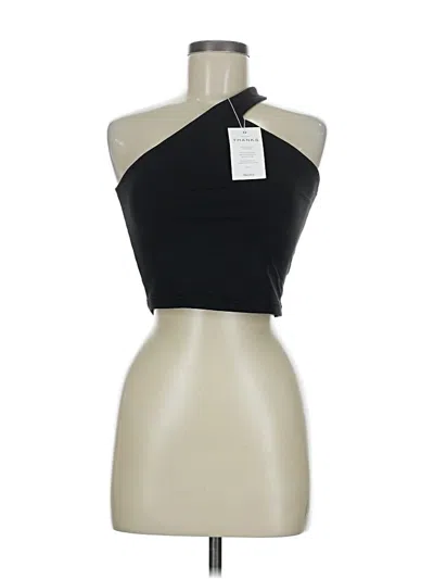 Pre-owned Reoria Sleeveless Top Black One Shoulder Neckline Tops