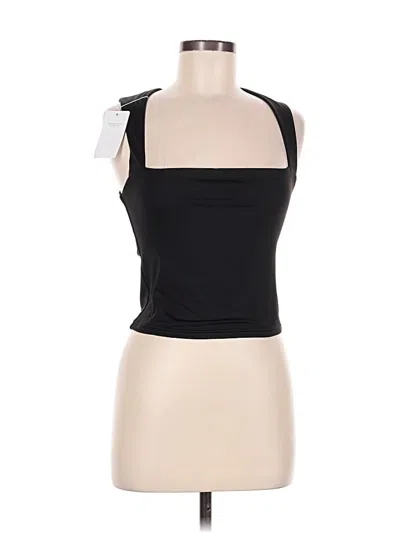 Pre-owned Reoria Sleeveless Top Black One Shoulder Neckline Tops