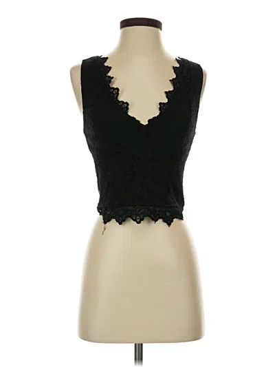 Pre-owned Reoria Sleeveless Top Black Sweetheart Neckline Tops