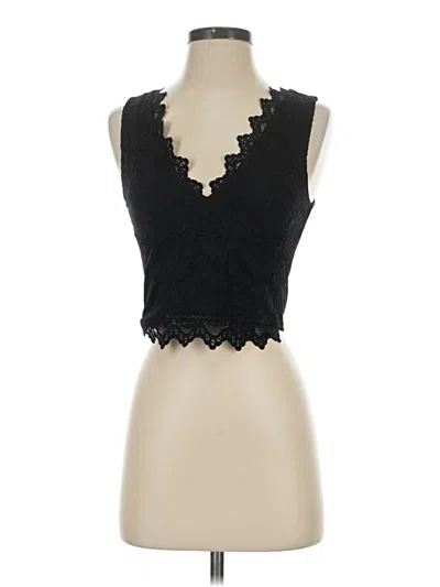 Pre-owned Reoria Sleeveless Top Black Sweetheart Neckline Tops