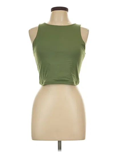 Pre-owned Reoria Sleeveless Top Green Halter Neckline Tops