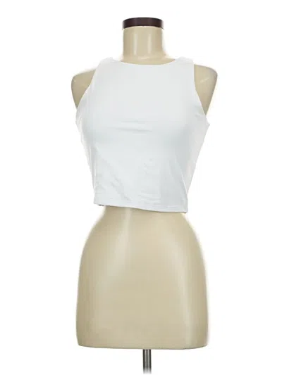Pre-owned Reoria Sleeveless Top White Halter Neckline Tops