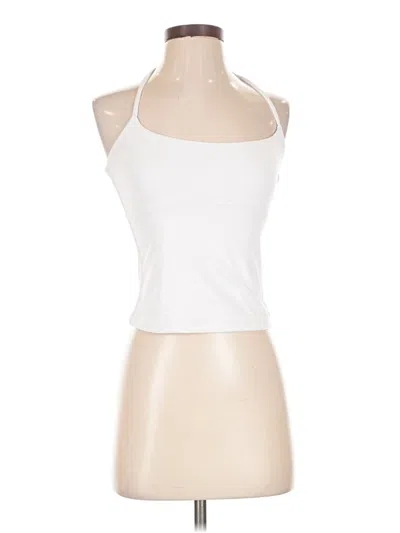 Pre-owned Reoria Sleeveless Top White Halter Neckline Tops