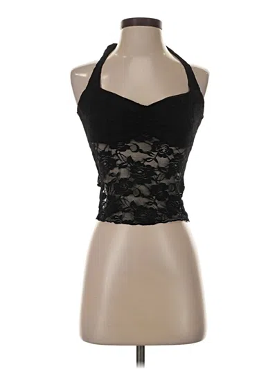 Pre-owned Reoria Tank Top Black Halter Neckline Tops