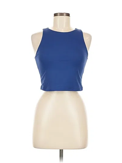 Pre-owned Reoria Tank Top Blue Halter Neckline Tops