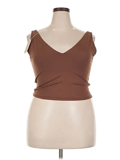 Pre-owned Reoria Tank Top Brown Strapless Neckline Tops