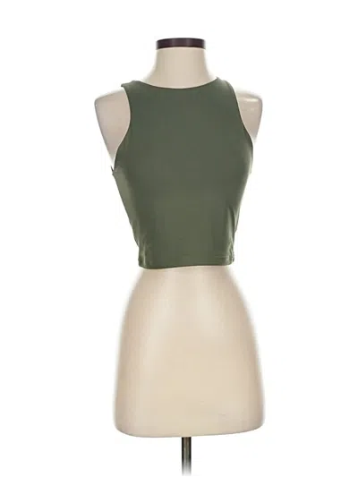 Pre-owned Reoria Tank Top Green Halter Neckline Tops