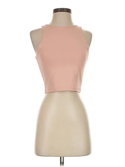 Pre-owned Reoria Tank Top Tan Halter Neckline Tops
