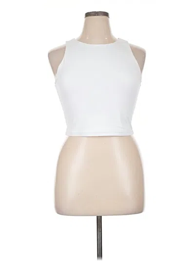 Pre-owned Reoria Tank Top White Halter Neckline Tops