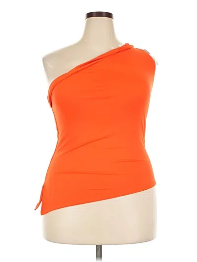 Pre-owned Reoria Tube Top Orange One Shoulder Neckline Tops