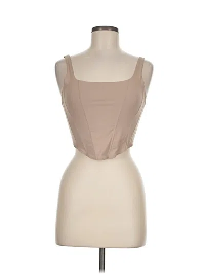Pre-owned Reoria Tube Top Tan Strapless Neckline Tops