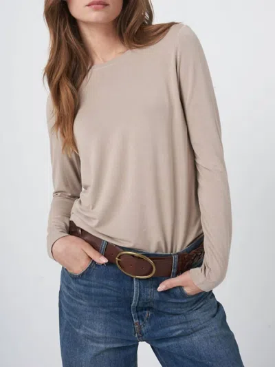 Repeat Cashmere Basic Long-sleeved Top In Desert
