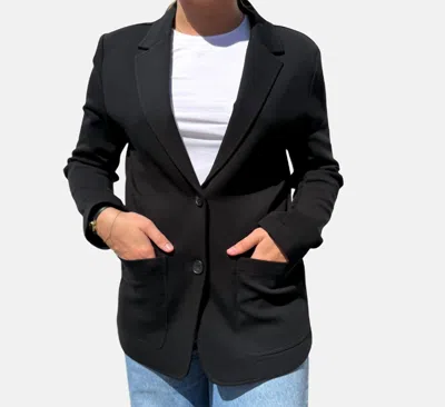 Repeat Cashmere Boyfriend Jacket In Black