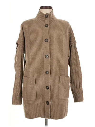 Pre-owned Repeat Cashmere Cardigan Sweater In Tan