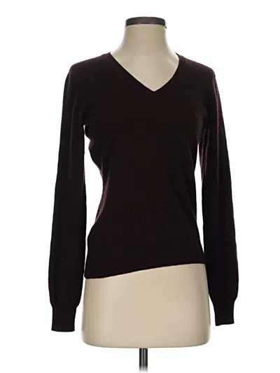 Pre-owned Repeat Cashmere Cashmere Pullover Sweater In Burgundy