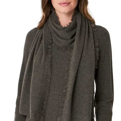 Repeat Cashmere Cashmere Scarf In Khaki In Multi
