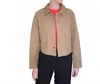 Repeat Cashmere Cropped Jacket In Camel In Brown