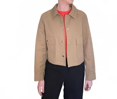 Repeat Cashmere Cropped Jacket In Camel