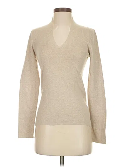 Pre-owned Repeat Cashmere Long Sleeve Top Tan Turtleneck Tops In Brown