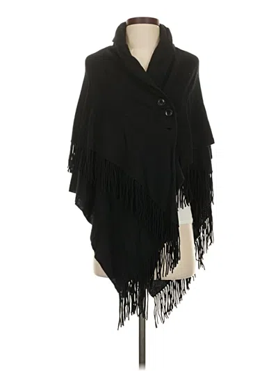 Pre-owned Repeat Cashmere Poncho In Black