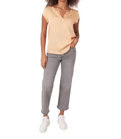 Repeat Cashmere Silk Blouse In Glow Orange In Multi