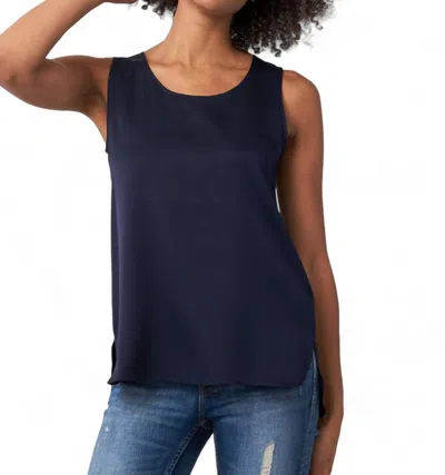 Repeat Cashmere Silk Tank Top In Navy In Blue