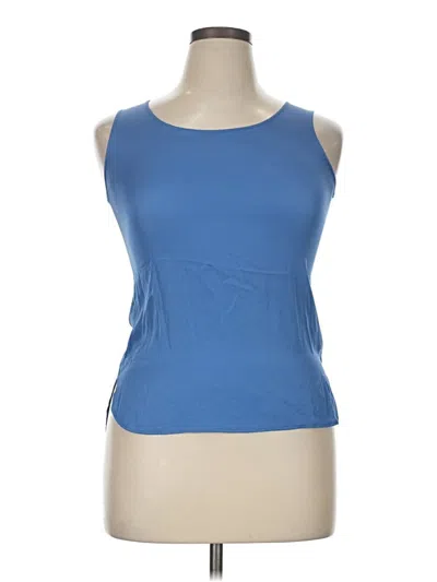 Pre-owned Repeat Cashmere Sleeveless Top Blue Scoop Neck Tops
