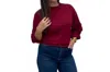 Repeat Cashmere Super Fine Knit Cashmere Blend Sweater In Cranberry In Pink