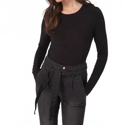 Repeat Cashmere Women's Long Sleeve Top In Black