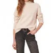 Repeat Cashmere Wool Sweater With Seam Details In Pearl In Nude