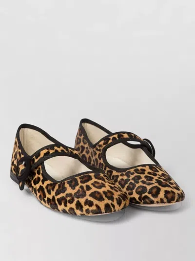 Repetto Ballerina Shoes Buckle Detail Flat Sole In Brown