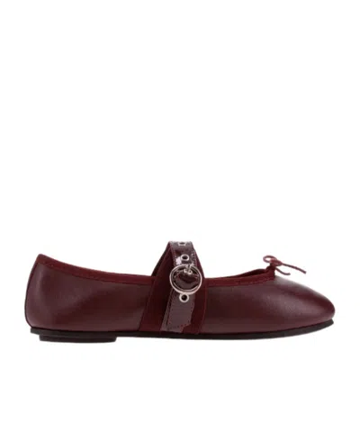 Repetto Ballet Twist Mary Janes In Burgundy