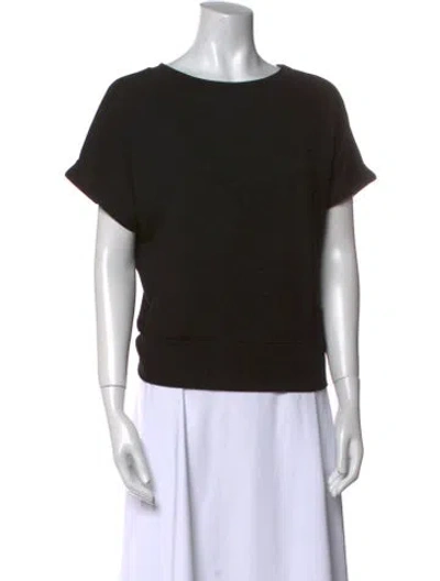 Pre-owned Repetto Bateau Neckline Short Sleeve Sweatshirt In Black